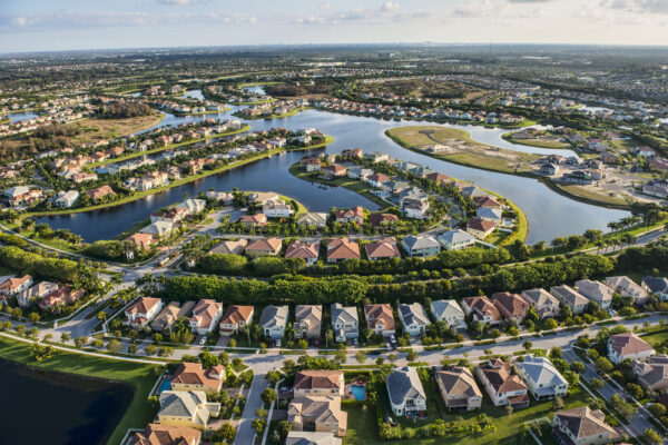 Aerial,View,Of,Nice,South,Florida,Suburban,Housing,Community